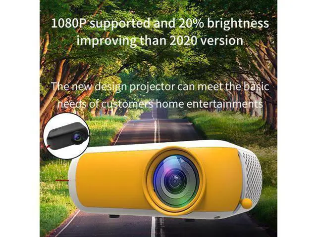 Alt view image 9 of 10 - Mini Projector 1080P Home Theater Cinema Kids Gift Remote Control Black