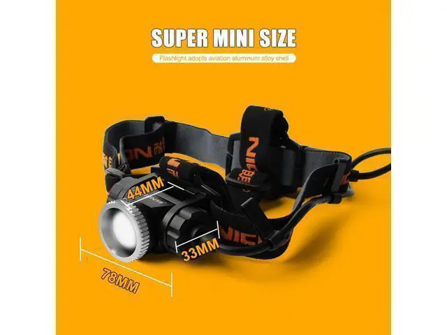 Alt view image 12 of 14 - NICRON Rechargeable Headlamp H30F 9W Super High Brightness Focus LED Zoomable rechargeable 18 650 Flashlight Light Portable Waterproof IPX8 900LM Headlamp USB Torch Lantern H30F