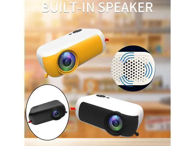 Alt view image 10 of 14 - Mini Projector 1080P Home Theater Cinema Kids Gift Remote Control Black