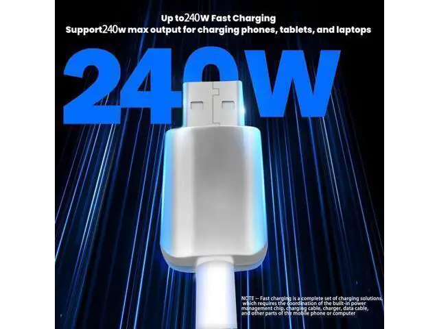 Alt view image 8 of 10 - GentsStride Chubby 3.0 Extra Long Fast Charging Cable Durable USB Type-C Cables USB C to A Quick Charger Cord Ultra-Thick Silicone Charger, Sky Blue, Type-C to Type-C, 19.6 FT
