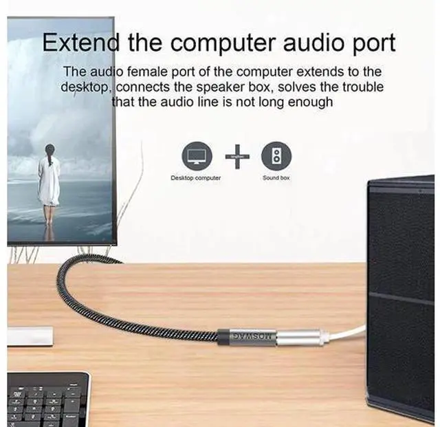 Alt view image 10 of 12 - 10FT/3Meter Long 3.5mm Extension TRRS 4-Pole Headphone Cable Male to Female Audio Cable Nylon Braided Compatible for Home/Car Stereos Smartphones Headphones Tablets Media Players and More