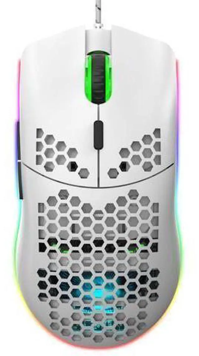 Alt view image 8 of 14 - TROPRO Programmable RGB Gaming Mouse, 6 DPI (1000/1600/2400/3200/4800/6400) 96g Ultra Lightweight Honeycomb Optical LED Wired Mouse with Programmable 6 Keys RGB Marquee Effect Light