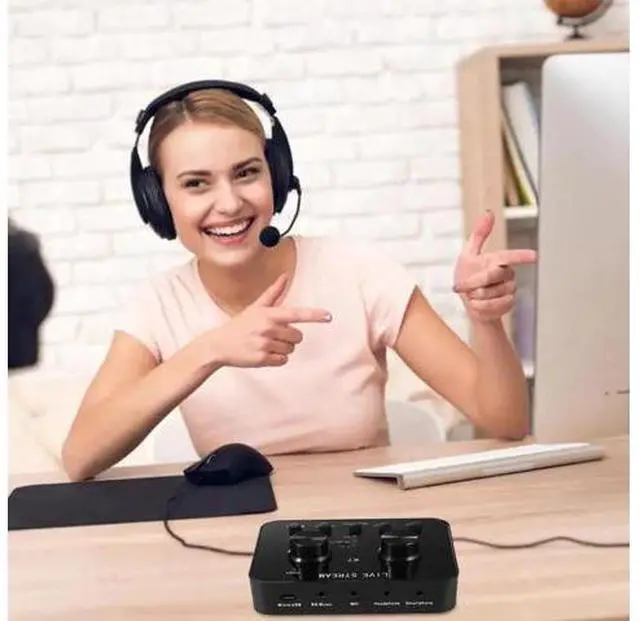 Alt view image 10 of 14 - USB 2.0 External Sound Card Virtual 7.1 Channel 3D Mini Audio Adapter For Microphone Headphone USB C Type C Sound Card