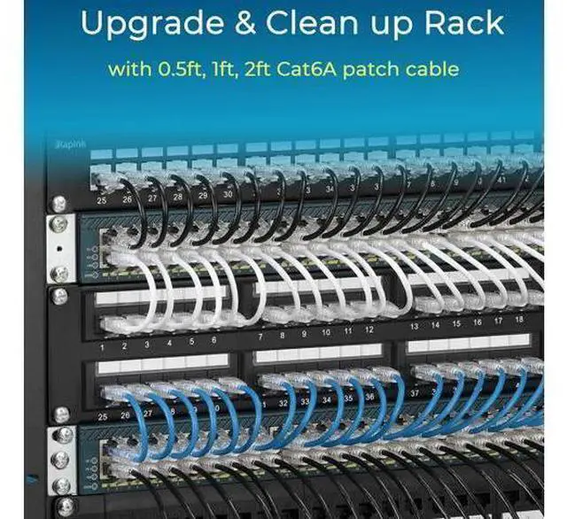 Alt view image 14 of 14 - Patch Cables Cat6/ Cat6a 2ft (24 Pack) Slim, Cat6a Ethernet Patch Cable 10G Support, Snagless Cat 6 Patch Cable for Patch Panel to Switch, Flexiable Cat6 Ethernet Cable Black