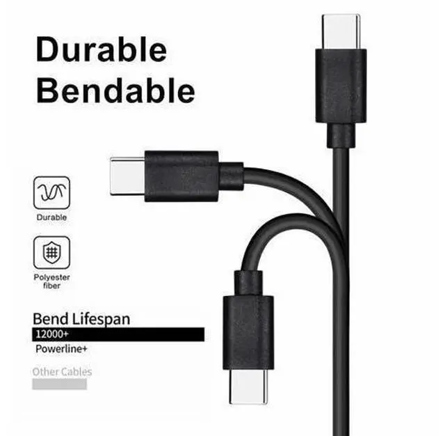 Alt view image 13 of 14 - 20-Pack Bulk USB C Charger Cable - Multipack Type-C Charging Cords USB 2.0 for Phones and Tablets 3.3ft Black