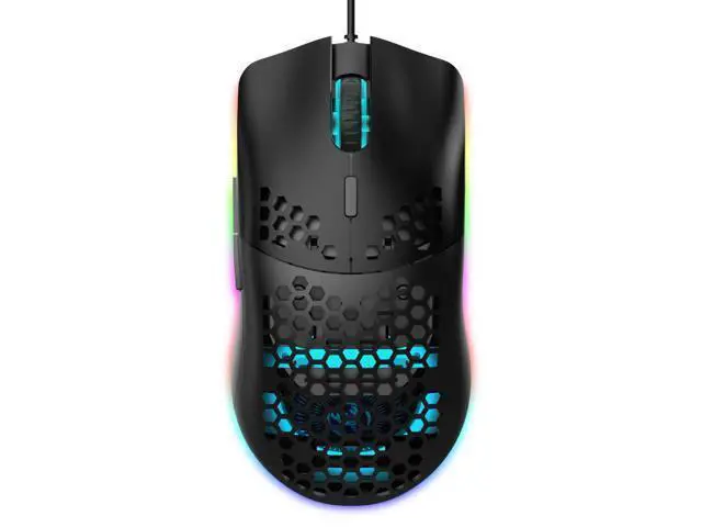 Alt view image 8 of 14 - TROPRO Programmable RGB Gaming Mouse, 6 DPI (1000/1600/2400/3200/4800/6400) 96g Ultra Lightweight Honeycomb Optical LED Wired Mouse with Programmable 6 Keys RGB Marquee Effect Light