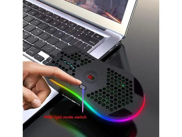 Alt view image 13 of 14 - TROPRO Programmable RGB Gaming Mouse, 6 DPI (1000/1600/2400/3200/4800/6400) 96g Ultra Lightweight Honeycomb Optical LED Wired Mouse with Programmable 6 Keys RGB Marquee Effect Light