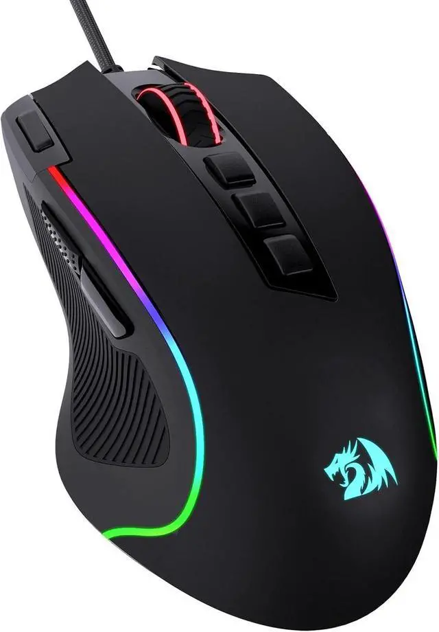 Alt view image 8 of 14 - Redragon M612 Predator RGB Gaming Mouse, 8000 DPI Wired Optical Gamer Mouse with 11 Programmable Buttons & 5 Backlit Modes, Software Supports DIY Keybinds Rapid Fire Button