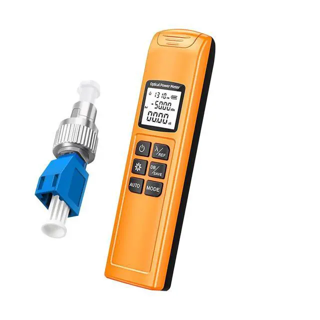 Alt view image 7 of 12 - Fiber Optic Power Meter, Rechargeable Optical Power Tester -50~+26 dBm, 10 Wavelengths Fiber Optic Cable Tester with LED Light, Support SC/ST/FC(with FC to LC Coupler Adapters)