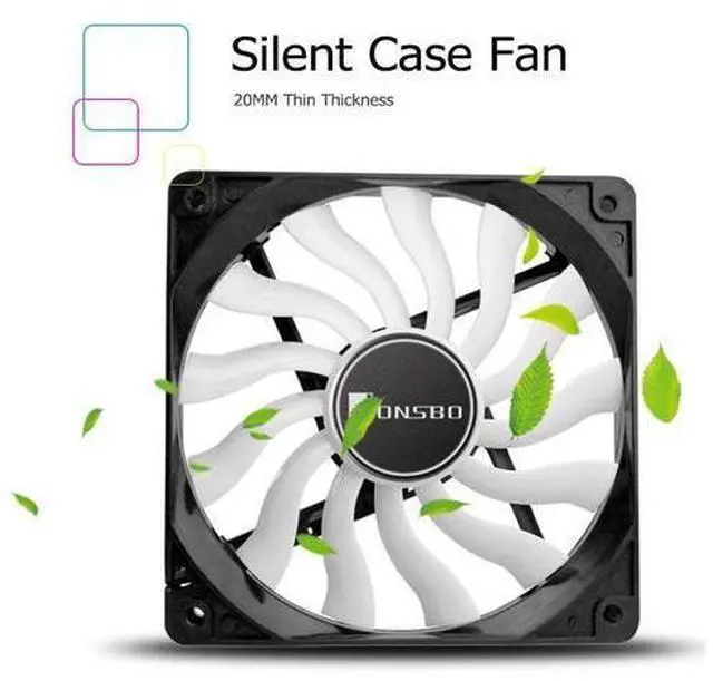 Alt view image 9 of 10 - 12020 ultra-thin fan 120mm Silent Desktop Computer Chassis Fan CPU Cooler Cooling Fan 4Pin 3Pin PC Case Fan for computer