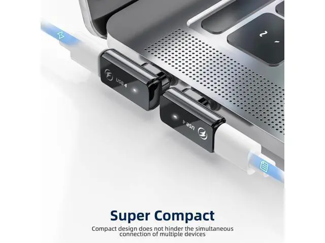 Alt view image 8 of 10 - DuHeSin USB C Magnetic Adapter 240w, (2 Pack) 90 Degree Magnetic USB C Adapter 24 Pin with PD Fast Charging USB4 40Gbps 8K 60Hz for Thunderbolt 3/4, MacBook Pro/Air and More Type C Devices