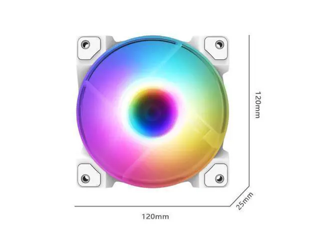 Alt view image 9 of 14 - ID-COOLING DF-12025-ARGB Trio Snow Case Fan CPU Cooling Fan Addressable RGB Case Fan 5V ARGB MB Aura Sync PWM Fan for CPU Cooler/Radiator/PC Chassis