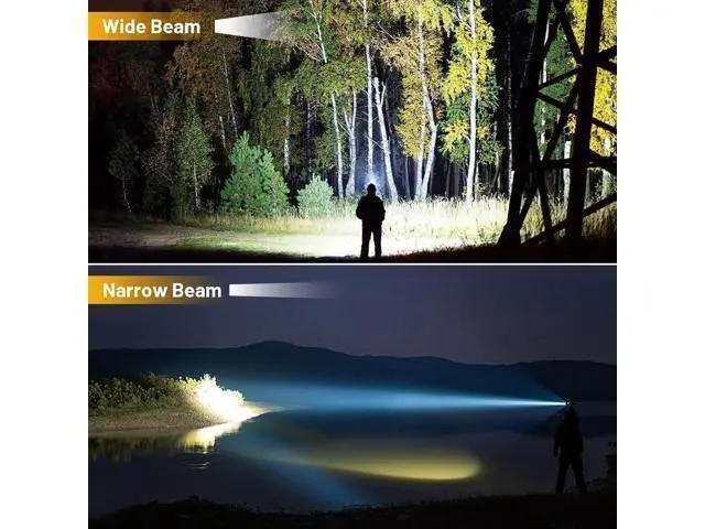 Alt view image 4 of 7 - Rechargeable Flashlights High Lumens 2 Pack 900 000 Lumen Super Bright Flashlight Led Flash Light 7 Modes with COB Work Light IPX6 Waterproof for Outdoor Camping Hiking