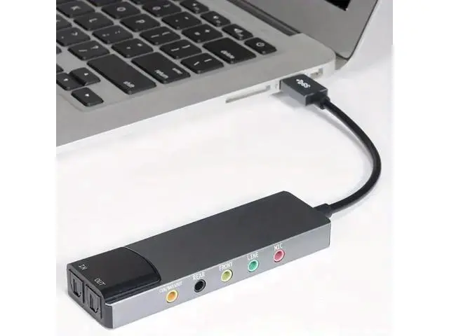 Alt view image 10 of 10 - External USB Sound Card AC-3 DTS Headphone Adapter 7.1 5.1 Channel Soundcard Optical Adapter for Notebook Aluminium Sound Card