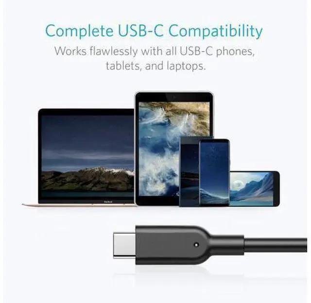 Alt view image 12 of 14 - Powerline II USB A to USB C Cable (3 feet (3.1 Gen 2) 10000 Mbps Black)