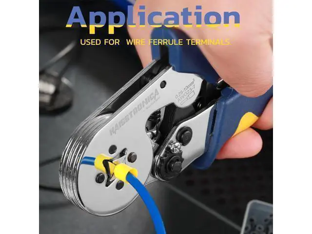 Alt view image 10 of 12 - Ferrule Crimping Tool Kit Wire Ferrules Crimper with 1200PCS Ferrule AWG 23-7 Wire End Ferrule Terminals