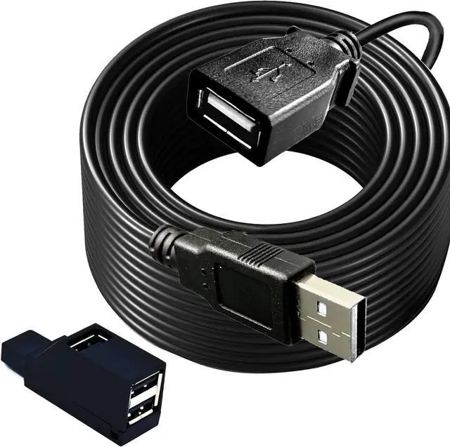 Alt view image 11 of 14 - Long USB 2.0 Extension Cable 40FT with hub Long USB2.0 A Male to Female USB A Cable Extension Cord USB 2.0 A Data Transfer Extender USB Cable USB2.0 A Connector for USB Flash Drive/Hard Drive