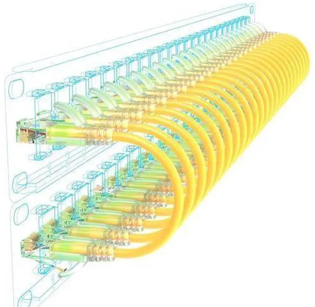 Alt view image 7 of 12 - Cat6a Patch Cables Slim 2ft (24 Pack), Flexible Cat6 Ethernet Patch Cable 10G 550MHZ, 28AWG Pure Copper Cat6 Patch Cable for Network Cabinet, Cat 6 Patch Cable Yellow