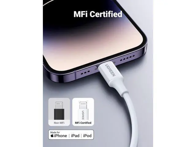 Alt view image 10 of 14 - USB C to Lightning Cable- 3FT MFi Certified PD Fast Charging Lightning Cord Compatible with iPhone 16/15/14/14 Pro/13/13 Pro/12/12 Pro/11 MacBook iPad