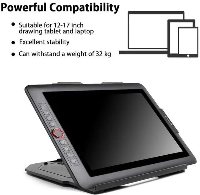 Alt view image 6 of 6 - Drawing Tablet Stand, Laptop Stand, Foldable Stand for Tablet Display, 9 Levels Adjustable Angles,for 12-17 Inch Tablet