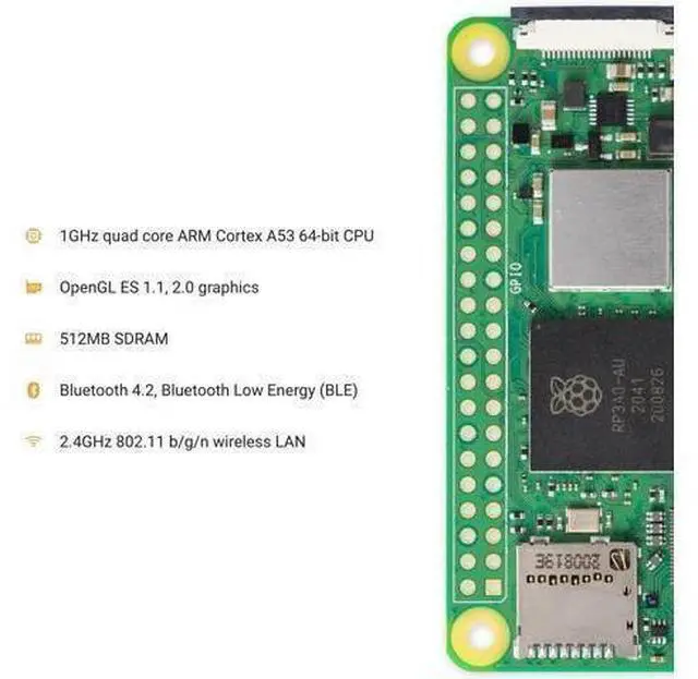 Alt view image 5 of 6 - Raspberry Pi Zero 2 W (Wireless / Bluetooth) 2021 (RPi Zero 2W)