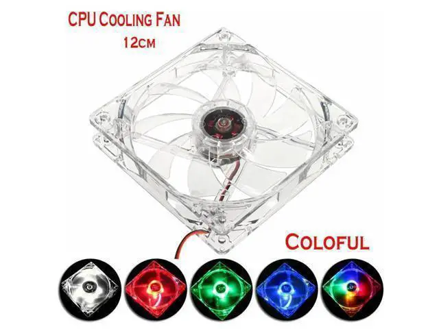 Alt view image 8 of 10 - 120mm Cooling Fan PC Computer Fan Quad 4 LED Light PC Computer Case Cooling Fan Mod Quiet Molex Connector Easy Installed Fan 12V