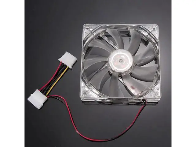 Alt view image 9 of 10 - 120mm Cooling Fan PC Computer Fan Quad 4 LED Light PC Computer Case Cooling Fan Mod Quiet Molex Connector Easy Installed Fan 12V