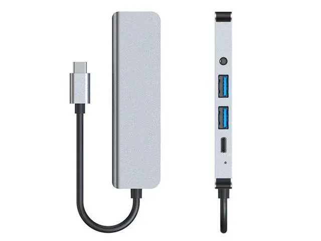 Alt view image 10 of 12 - 5 in 1 Universal Laptop Docking Station Type C Hub to Hdmi 4k Usb 3.0 Multifunction Usb Hub Adapter