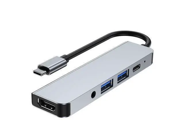 Alt view image 8 of 12 - 5 in 1 Universal Laptop Docking Station Type C Hub to Hdmi 4k Usb 3.0 Multifunction Usb Hub Adapter