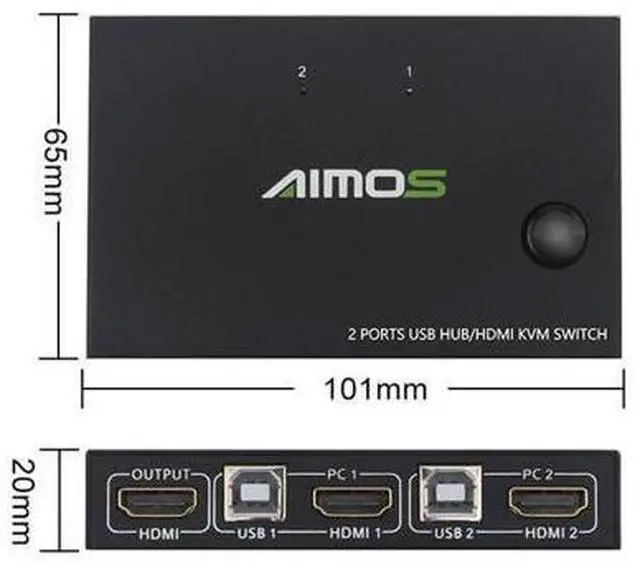 Alt view image 8 of 10 - KVM Switch Sharing Keyboard Mouse Printer 4K KVM Switch Box Video Display Switcher Splitter