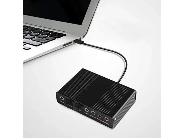 Alt view image 9 of 10 - 6 Channel External Sound Card USB 2.0 External 5.1 Surround Sound Optical S/PDIF Audio Sound Card Adapter For PC Laptop