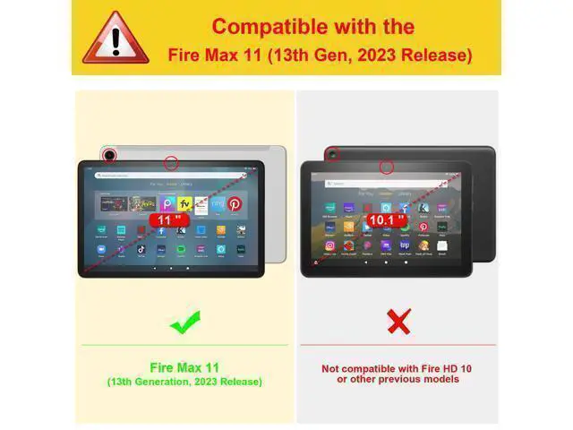 Alt view image 7 of 10 - Fintie Keyboard Case for Fire Max 11 (13th Generation, 2023 Release), Slim Lightweight Cover with Detachable Bluetooth Keyboard, Black