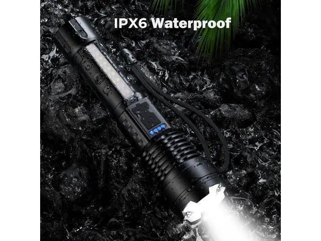 Alt view image 14 of 14 - Cinlinso Flashlight High Lumens Rechargeable 2 Pack, 980000 Lumen Super Bright Led Flashlights with 7 Light Modes, IPX6 Waterproof, Powerful Handheld Flash Light for Camping Home Emergencies