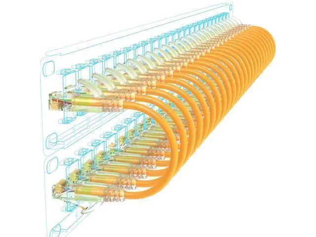 Alt view image 7 of 12 - Cat6a Patch Cables Slim 2ft (24 Pack), Flexible Cat6 Ethernet Patch Cable 10G 550MHZ, 28AWG Pure Copper Cat6 Patch Cable for Network Cabinet, Cat 6 Patch Cable Orange