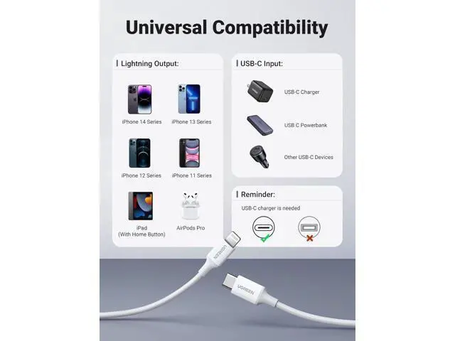 Alt view image 11 of 14 - USB C to Lightning Cable- 3FT MFi Certified PD Fast Charging Lightning Cord Compatible with iPhone 16/15/14/14 Pro/13/13 Pro/12/12 Pro/11 MacBook iPad