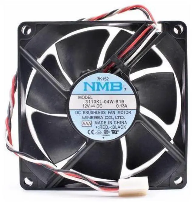 Alt view image 8 of 8 - 3110KL-04W-B19 8cm 8025 80mm fan 80x80x25mm 12V 0.13A ultra quiet chassis power supply fan