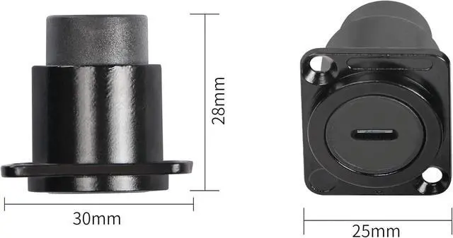 Alt view image 7 of 7 - D-Type Panel Mount Coupler USB C to USB A Female Panel Fixed Pass Through Module Converter USB 3.0 to Type C Data Transmission Adapter for Audio Video Network Industrial Equipment