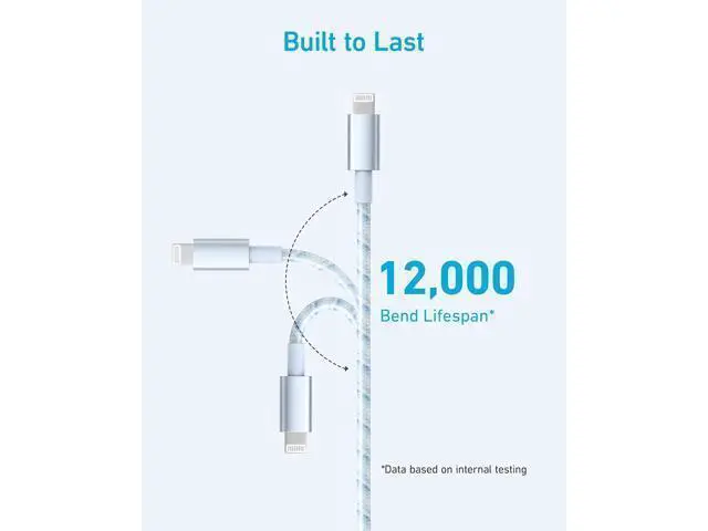 Alt view image 11 of 14 - USB A to Lightning Cable(3.3FT 1Pack) MFi Certified Nylon USB to Lightning Cord for iPhone 14/13/12/11 Pro/11/XS MAX/XR/8/7/6s Plus Cable(Blue)