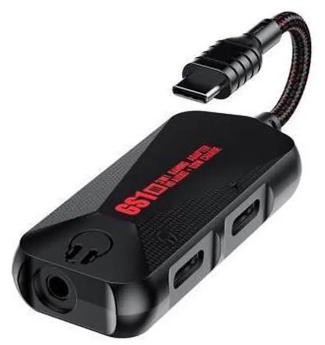 Alt view image 6 of 10 - 60W Adapter 3-in-1 Plextone GS1 Type-C Charger to 3.5mm@TYPE-C Headphone Music Jack Earphones Hi-Res PD Fast Charge Adapter
