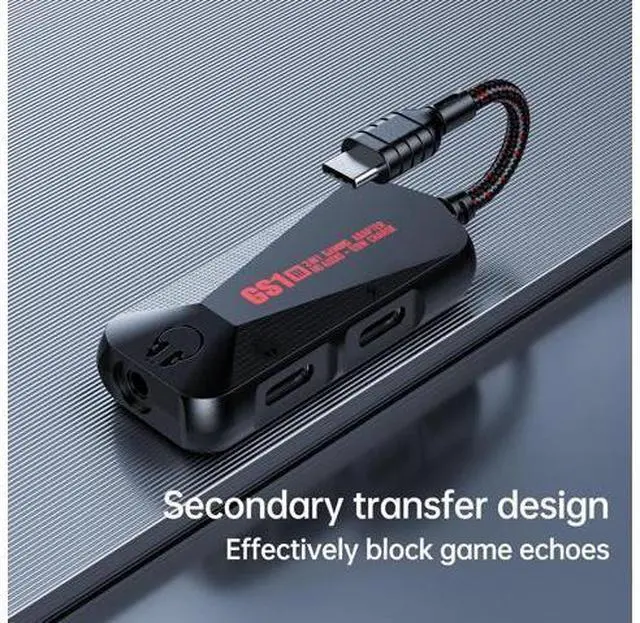 Alt view image 7 of 10 - 60W Adapter 3-in-1 Plextone GS1 Type-C Charger to 3.5mm@TYPE-C Headphone Music Jack Earphones Hi-Res PD Fast Charge Adapter