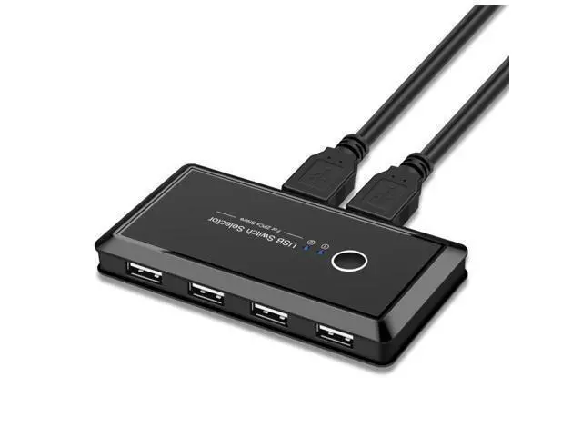 Alt view image 12 of 14 - Stock KVM Switch USB 3.0 Selector Switch 2 PCs Share 4 USB 2.0 Devices For Keyboard And Mouse Scanner Prter Kvm Switch Hub