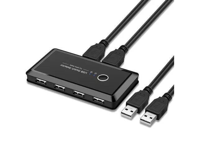 Alt view image 13 of 14 - Stock KVM Switch USB 3.0 Selector Switch 2 PCs Share 4 USB 2.0 Devices For Keyboard And Mouse Scanner Prter Kvm Switch Hub