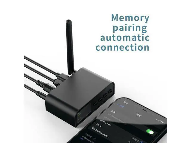 Alt view image 7 of 10 - Bluetooth 5.1 Audio Transmitter Receiver LCD Display SPDIF 3.5mm AUX RCA Coaxial Stereo Wireless Adapter PC TV Headphones BT07
