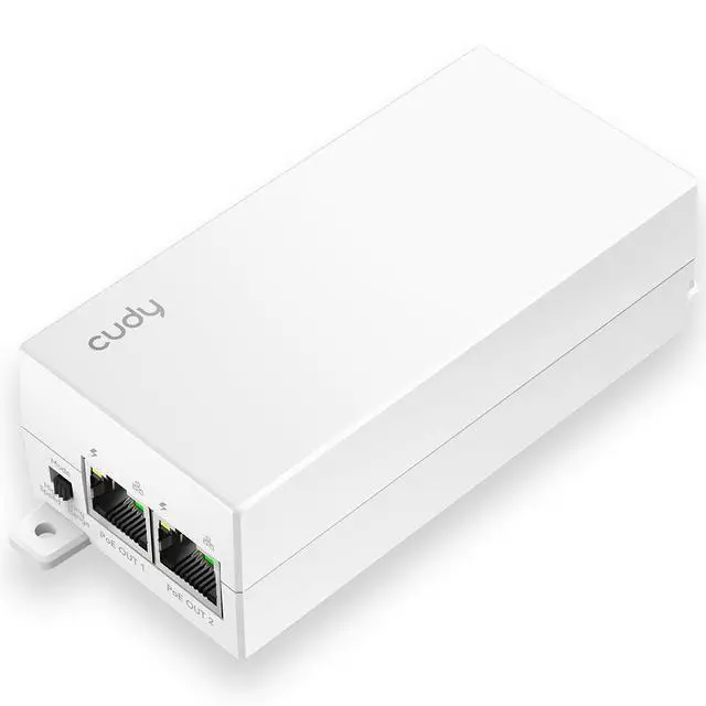 Alt view image 2 of 2 - POE20 PoE++ Extender - 2-Channel Gigabit PoE++ Ethernet Extender, 802.3bt/at/af, Split PoE to 2×30W Outputs, Up to 100 m High-Speed & 250 m Long-Range, Wall-Mount