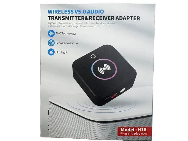 Alt view image 4 of 5 - Wireless Bluetooth 5.0 Audio Transmitter Receiver 2-IN-1, Plug and Play Audio Adapter with LED Light for TV, PC, Car