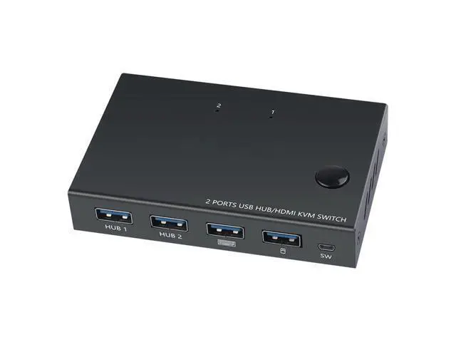 Alt view image 9 of 14 - For KVM Switch USB 2.0 Switch Selector 2 Port PCs Sharing 4 Devices USB 2.0 For Keyboard Mouse Scanner Printer Kvm Switch Hub