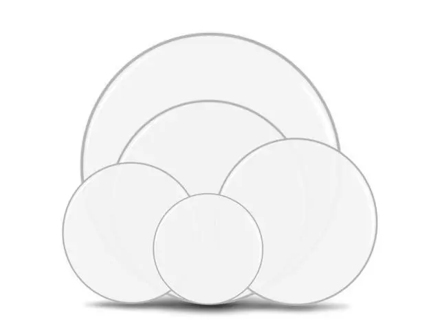 Alt view image 8 of 12 - 5 Pieces Drum Heads, 12" 13" 14" 16" 22" PET Drum Head Set, Standard Drumhead Pack Fit for Rock & Metal - White