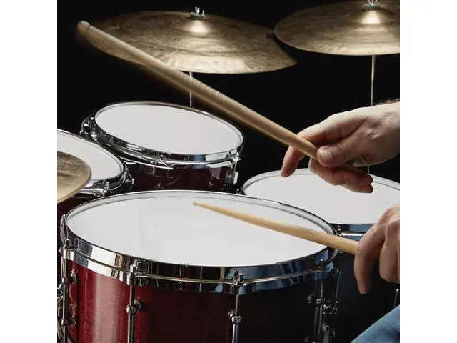 Alt view image 12 of 12 - 5 Pieces Drum Heads, 12" 13" 14" 16" 22" PET Drum Head Set, Standard Drumhead Pack Fit for Rock & Metal - White