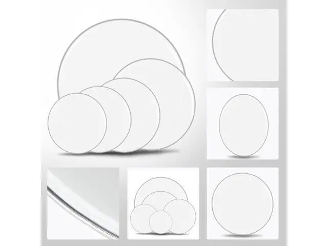 Alt view image 9 of 12 - 5 Pieces Drum Heads, 12" 13" 14" 16" 22" PET Drum Head Set, Standard Drumhead Pack Fit for Rock & Metal - White
