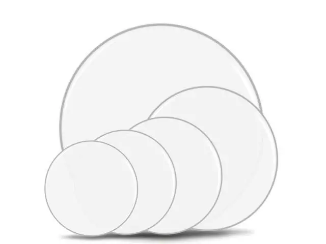 Alt view image 7 of 12 - 5 Pieces Drum Heads, 12" 13" 14" 16" 22" PET Drum Head Set, Standard Drumhead Pack Fit for Rock & Metal - White